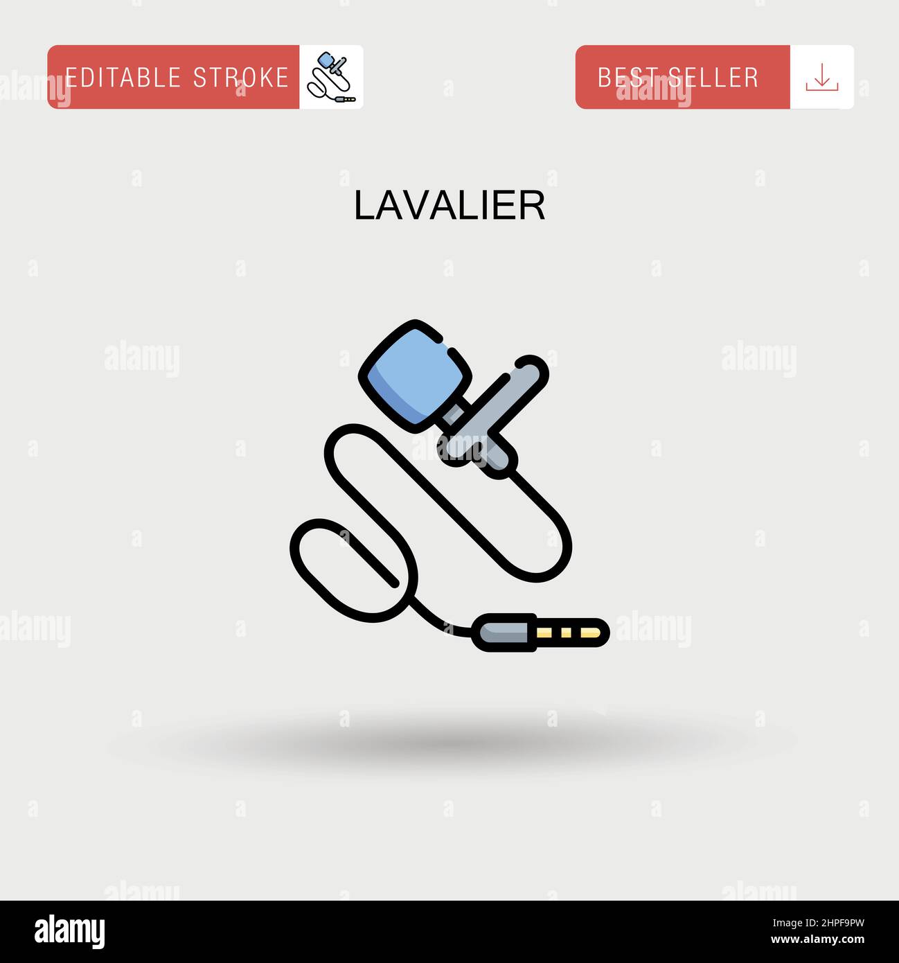 Lavalier einfaches Vektorsymbol. Stock Vektor