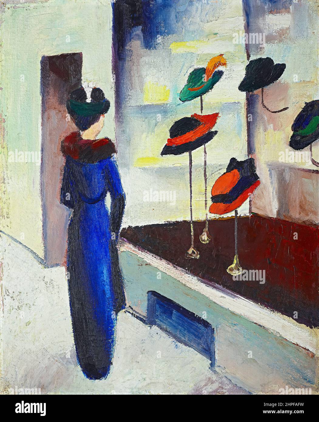 August Macke, Hutladen (Milliner's Shop), Gemälde, Öl auf Leinwand, 1913 Stockfoto