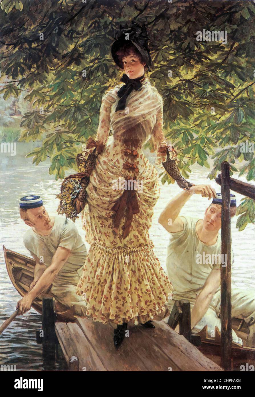 James Tissot, auf der Themse, Gemälde, Öl auf Leinwand, um 1874 Stockfoto