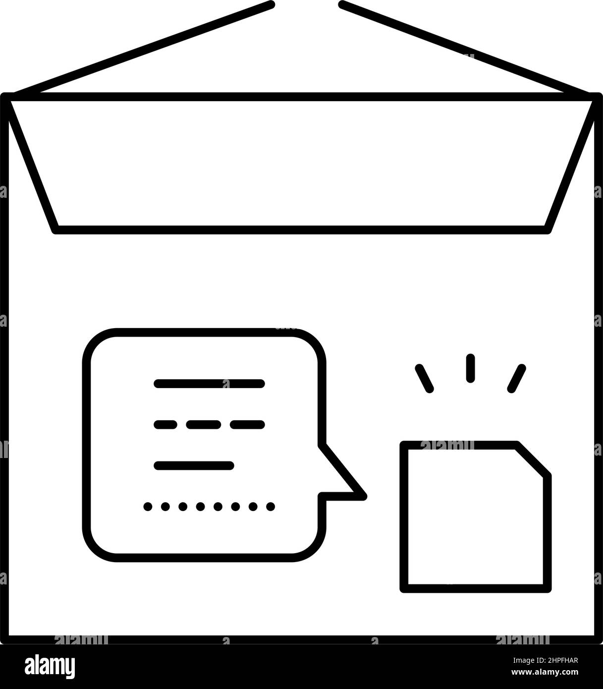 Karton mit rfid-Liniensymbole Vektorgrafik Stock Vektor