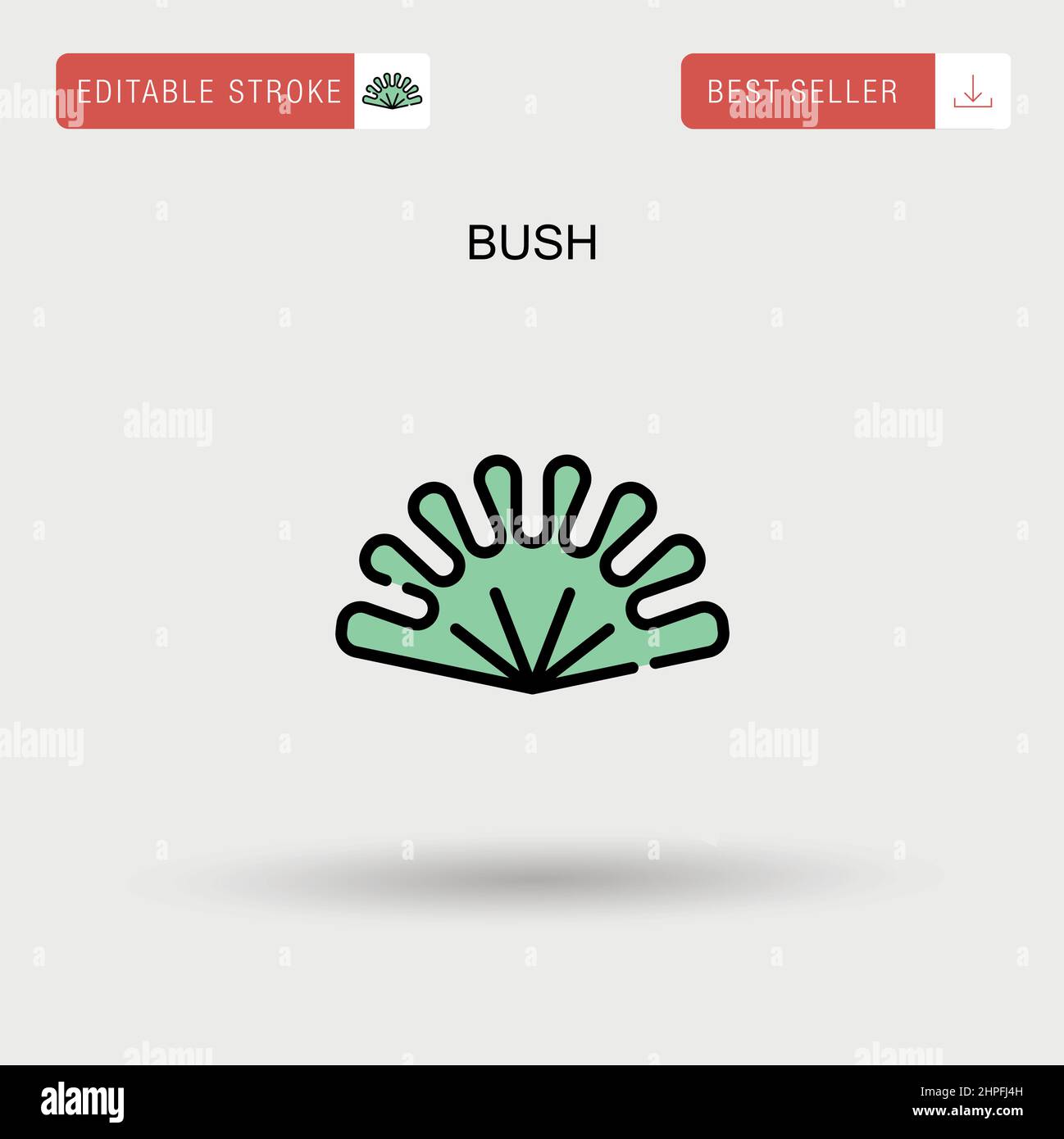 Einfaches Bush-Vektor-Symbol. Stock Vektor