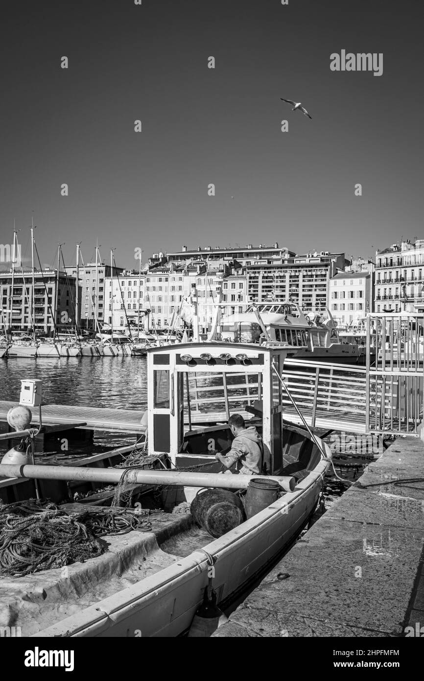 Vieux-Port, Marseille, Frankreich Stockfoto