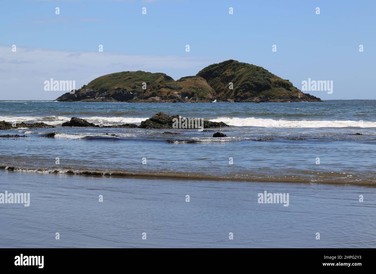 Das Monumento Natural Islotes De Punihuil auf der Insel Chiloe, Chile Stockfoto