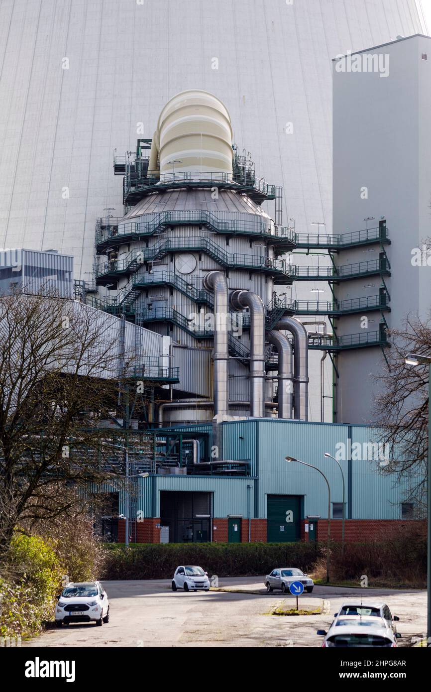 STEAG Blockheizkraftwerk Walsum, Kohlekraftwerk am Rhein Stockfoto