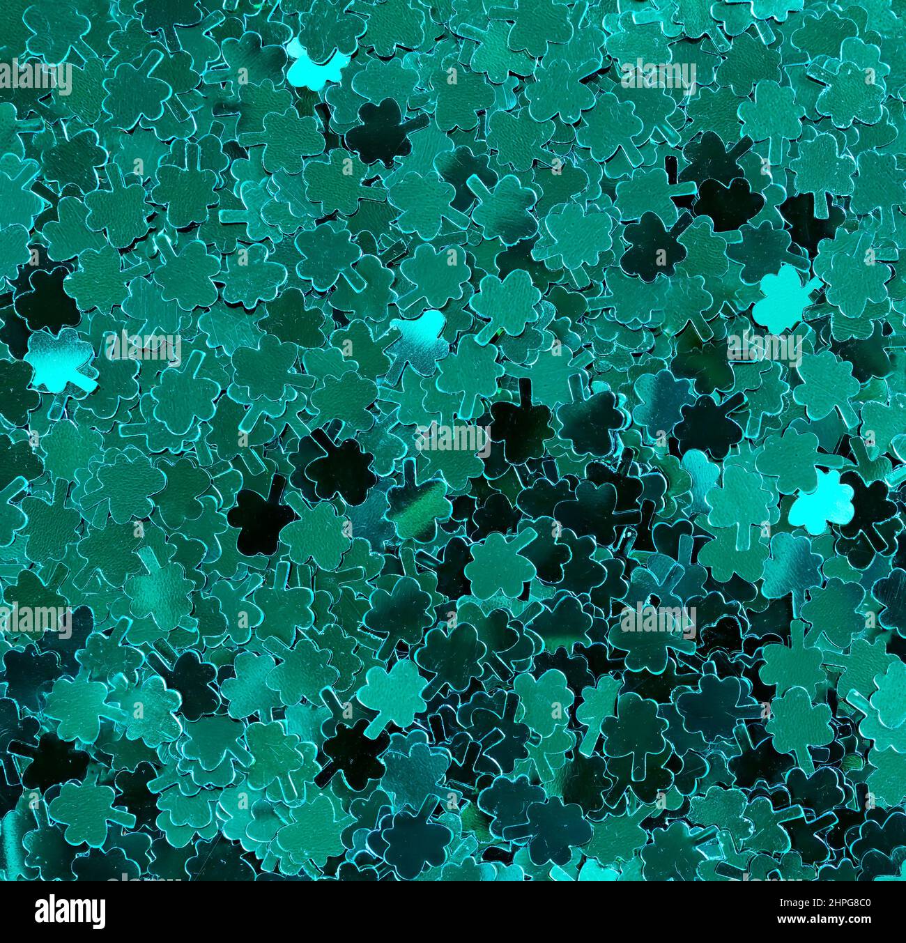 Irischer Glücksschamrock für den Saint Patrick Day im Filled Frame Format Stockfoto