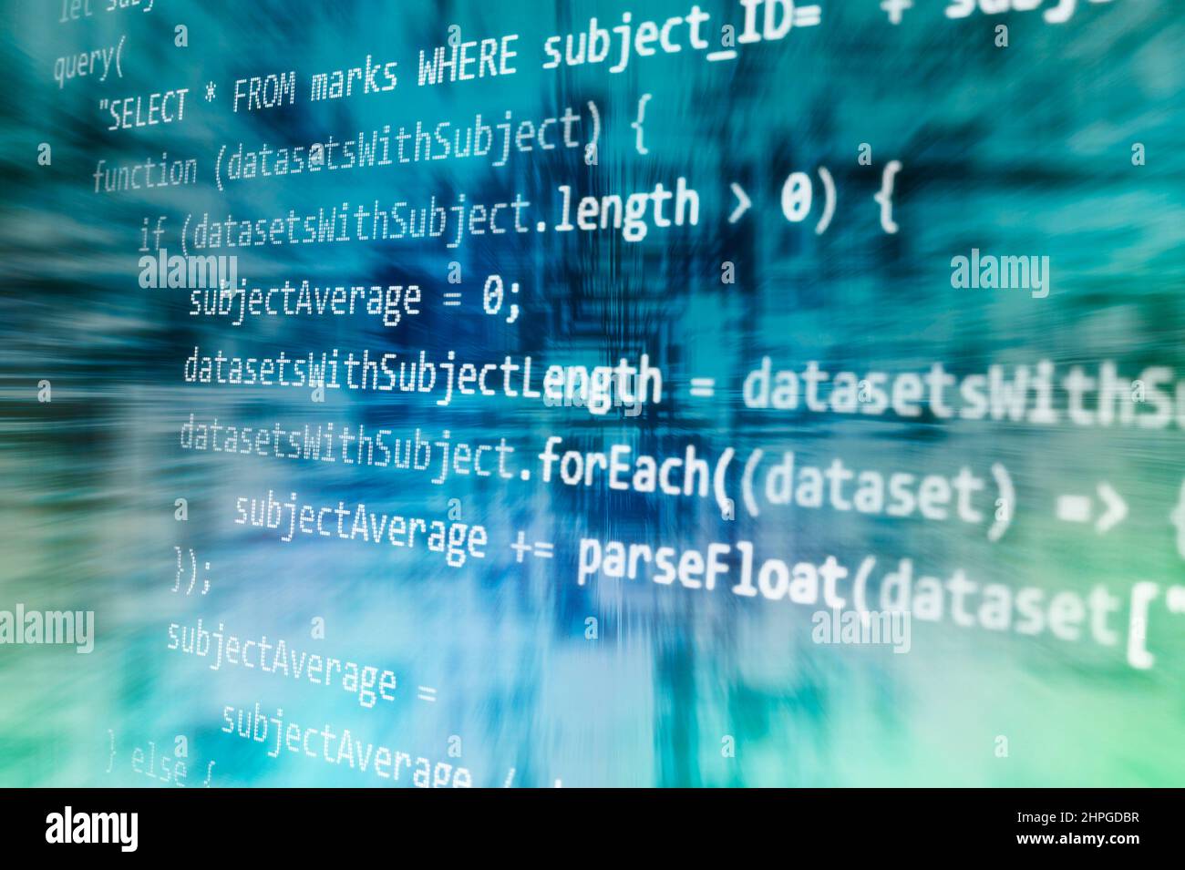 Computercode-Hintergrund Stockfoto