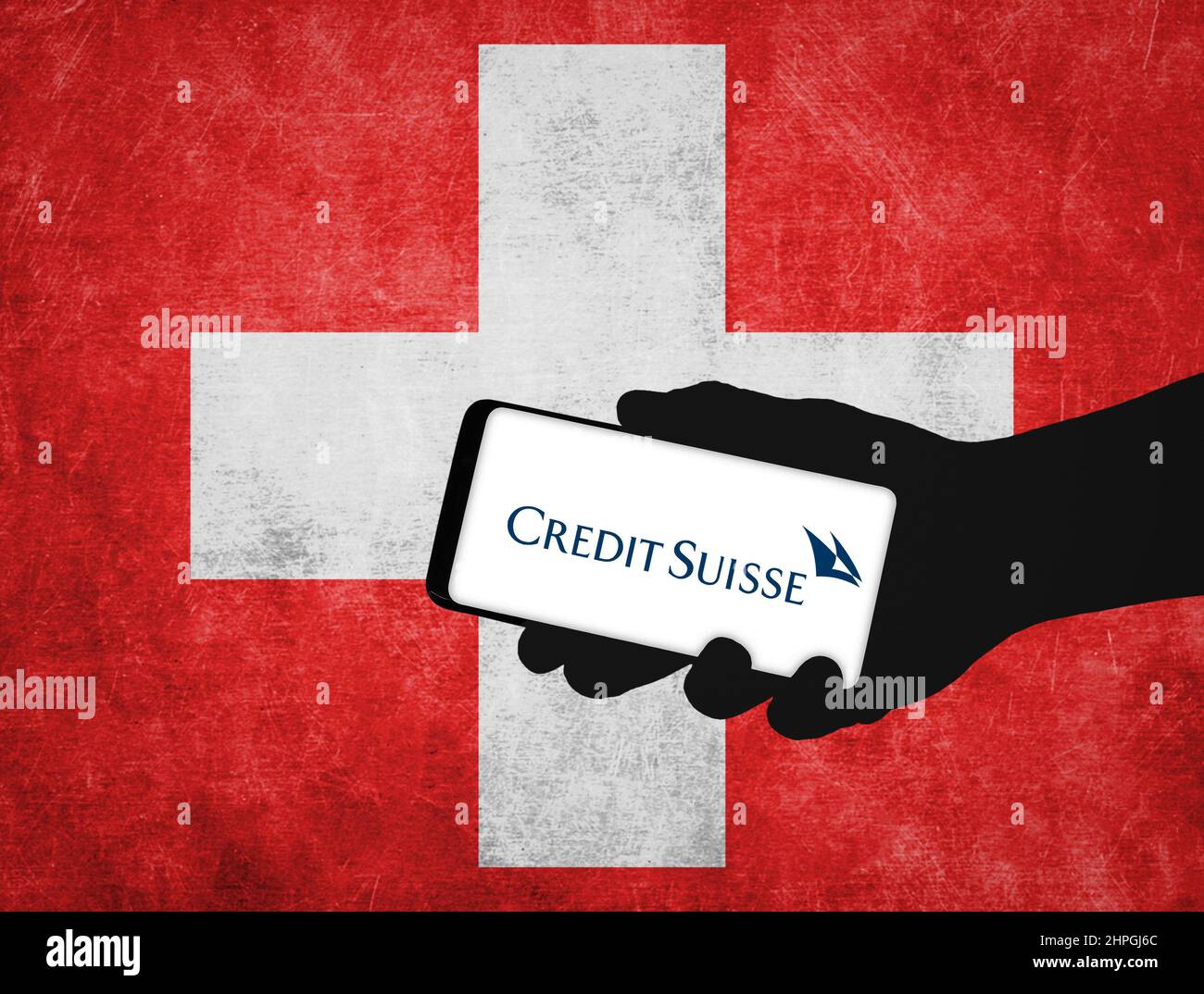 Credit Suisse - Investmentbank in der Schweiz Stockfoto