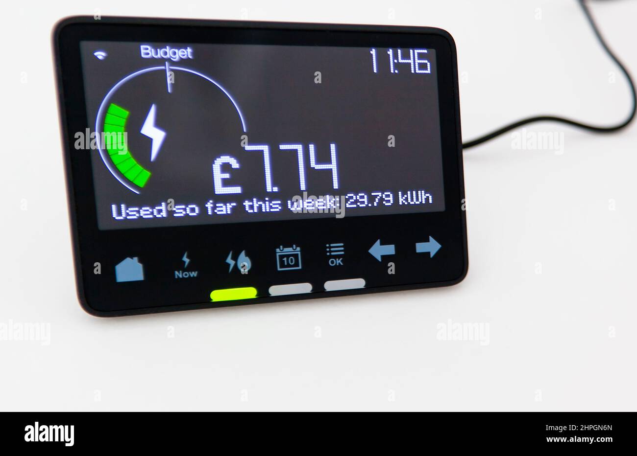 Industrie, Strom, Strom, neuer Smart Meter für die Versorgung von Privathaushalten. Stockfoto