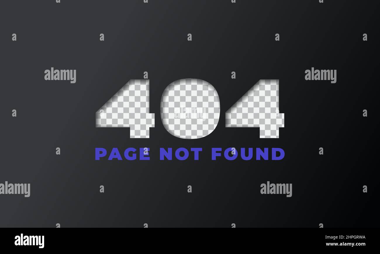 Cut-Hole-404-Fehlerseite nicht gefunden Abbildung für Websites, die sich im Aufbau befinden, isoliert Stock Vektor