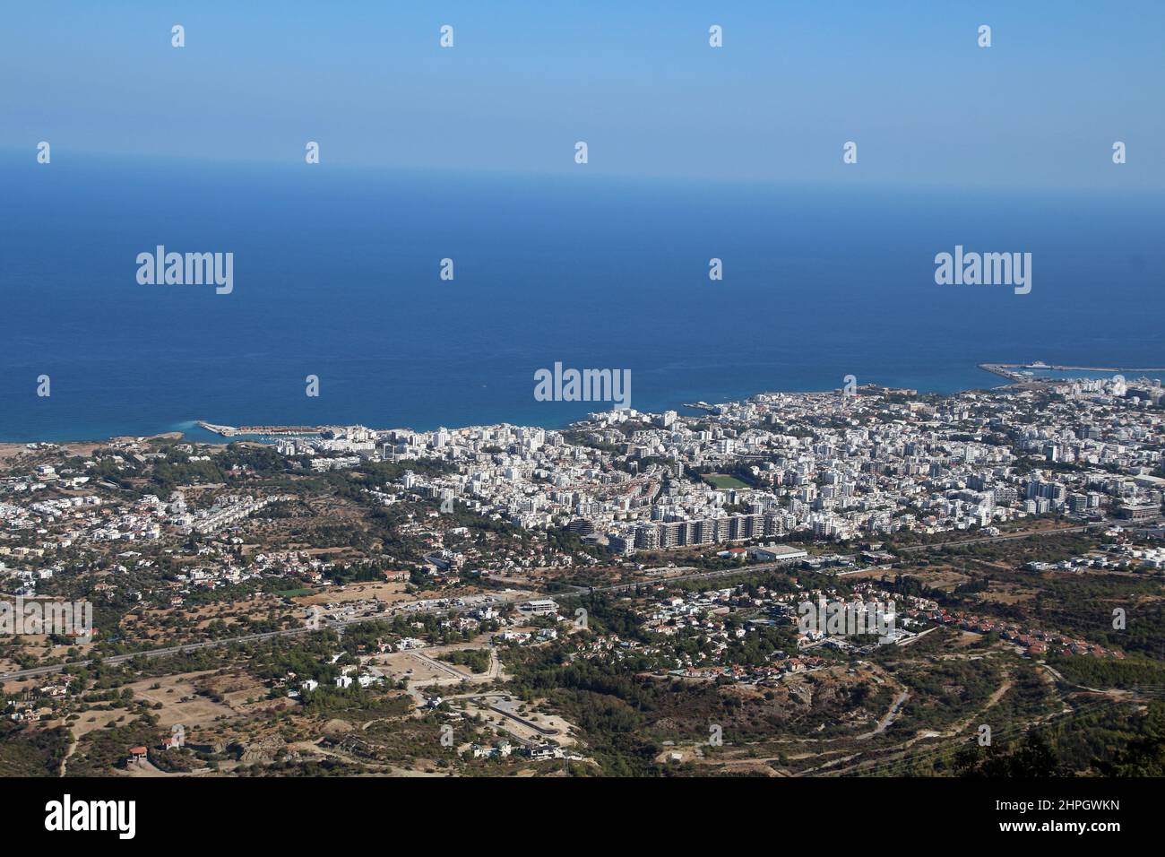 Blick auf die Stadt Kyrenia, Zypern Stockfoto