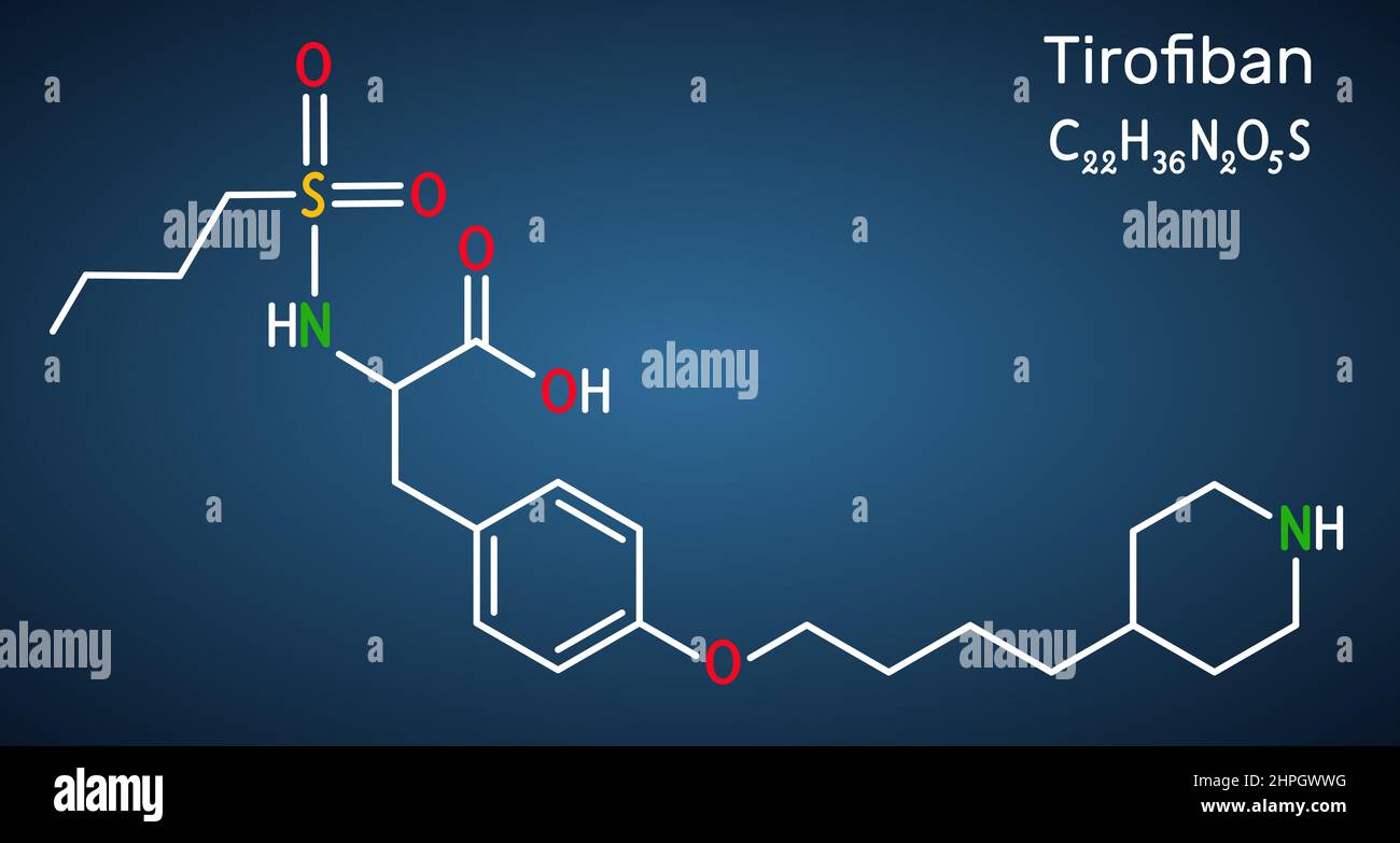 TirofibanMolekül. Es handelt sich um ein nichtPeptidTyrosinDerivat