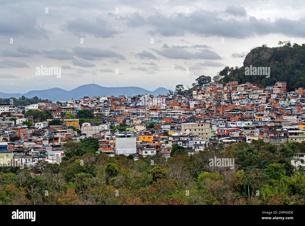 Favela (Rio das Pedras) in Rio de Janeiro Stockfoto