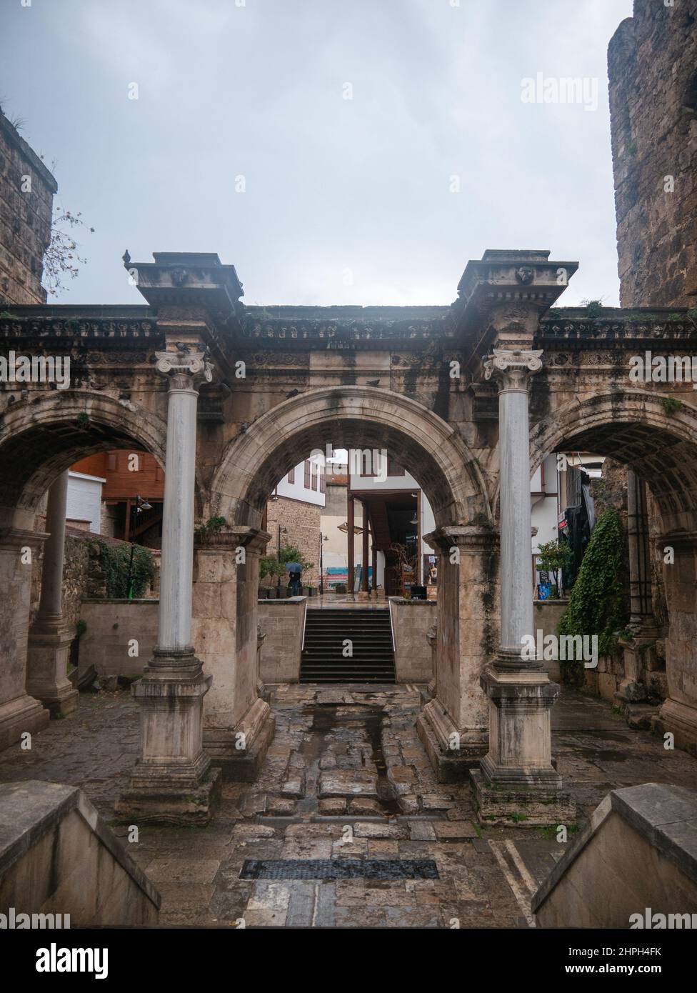 Hadrians Gate/Arch, Kaleici, Antalya, Türkei Stockfoto