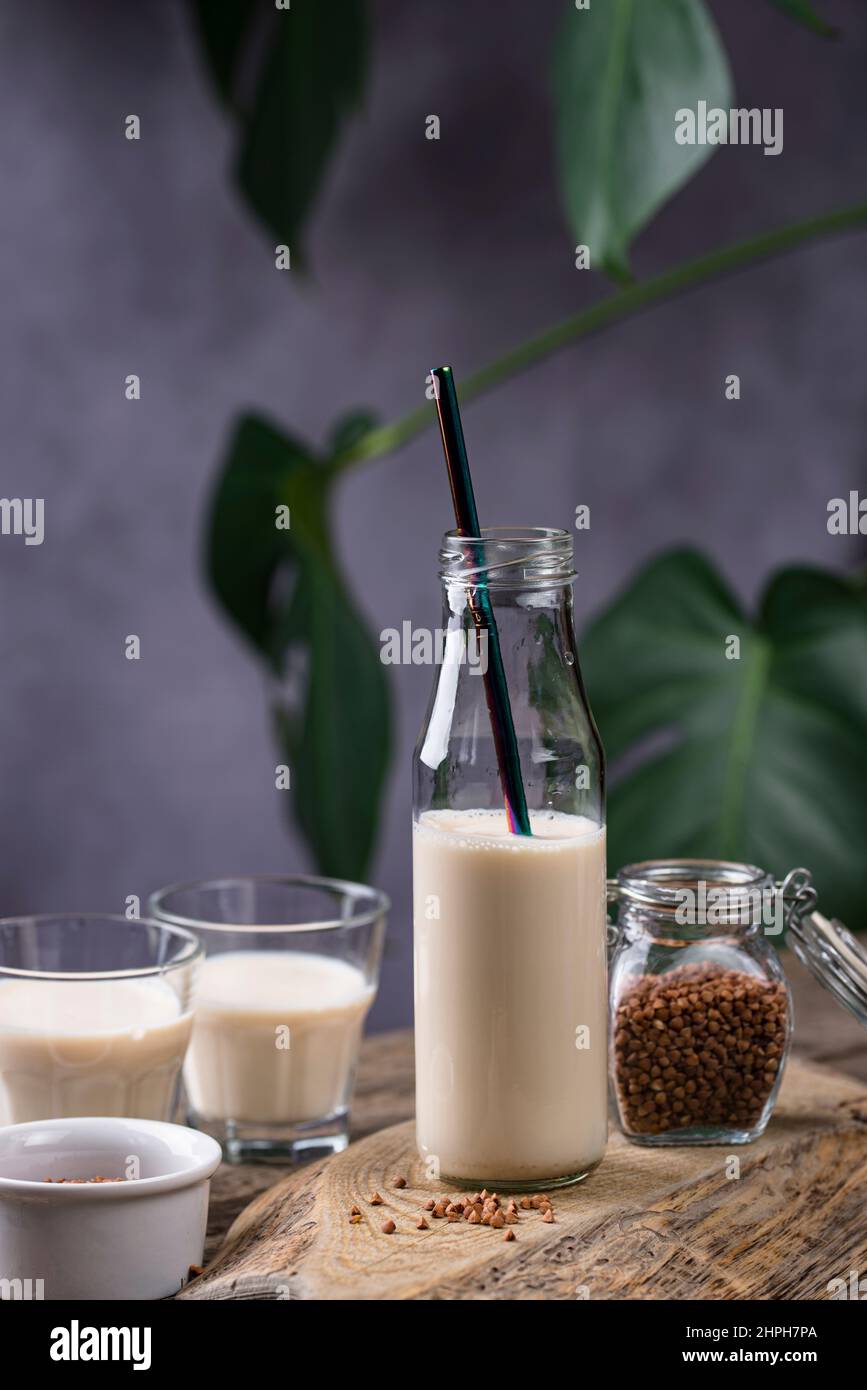 Laktosefrei Nondee Buchweizenmilch Stockfoto