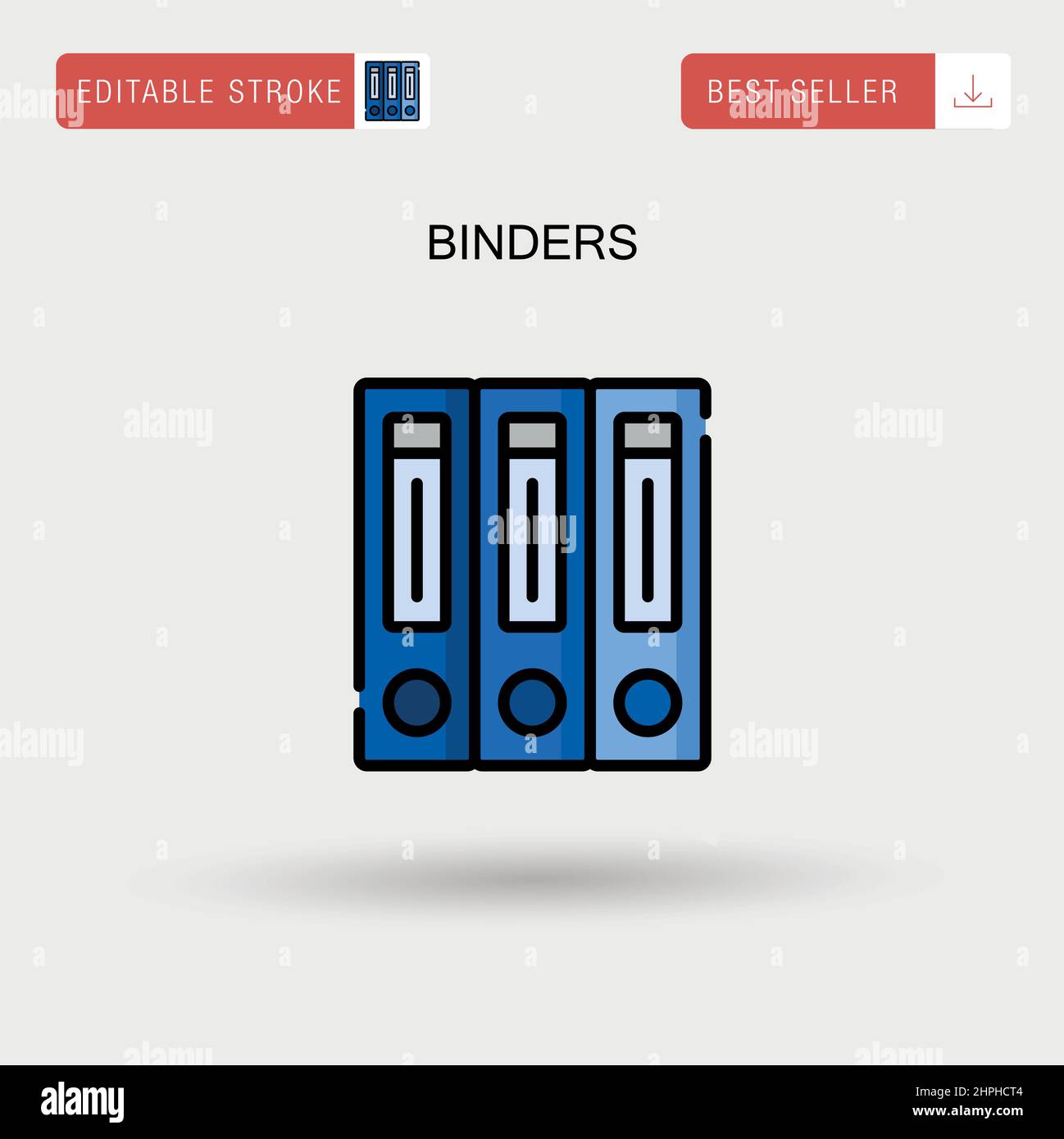 Binder einfaches Vektorsymbol. Stock Vektor