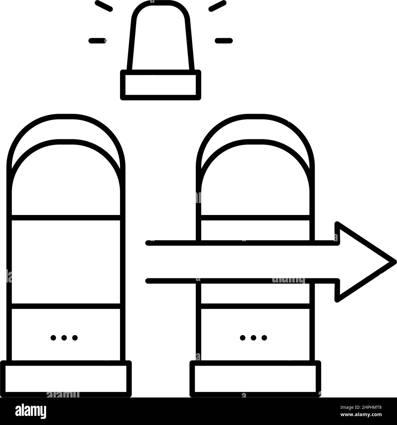 Technologie rfid für Access Line Icon Vektor Illustration Stock Vektor