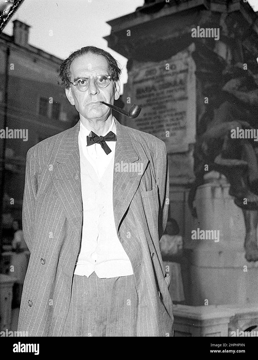 Der in Deutschland geborene Dirigent und Komponist Otto Klemperer (1885-1973) um den 28. August 1947 Stockfoto