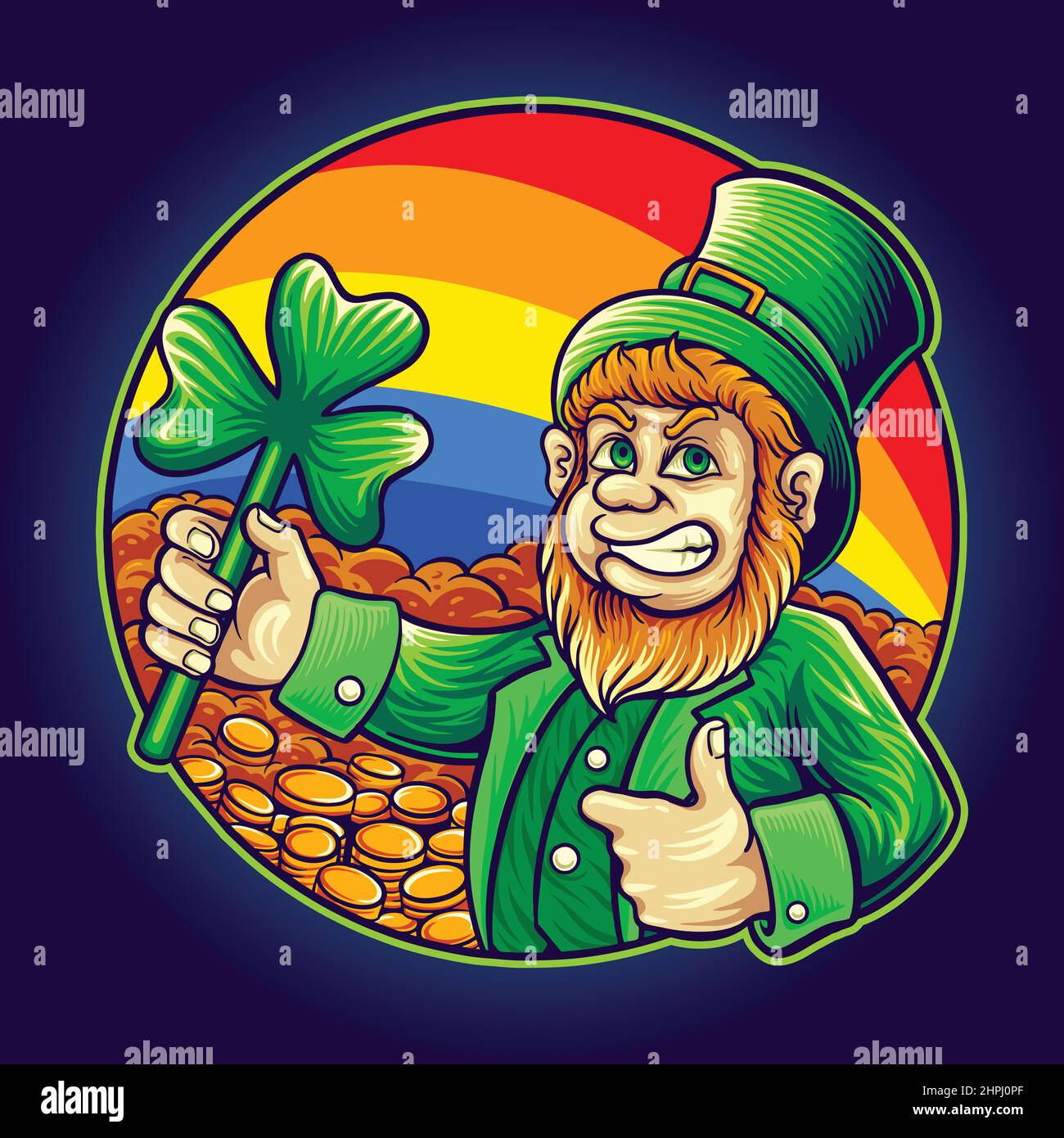 St patricks Kleeblatt mit Geld Hintergrund Vektor Illustrationen für Ihre Arbeit Logo, Merchandise T-Shirt, Aufkleber und Label-Designs, Poster Stock Vektor