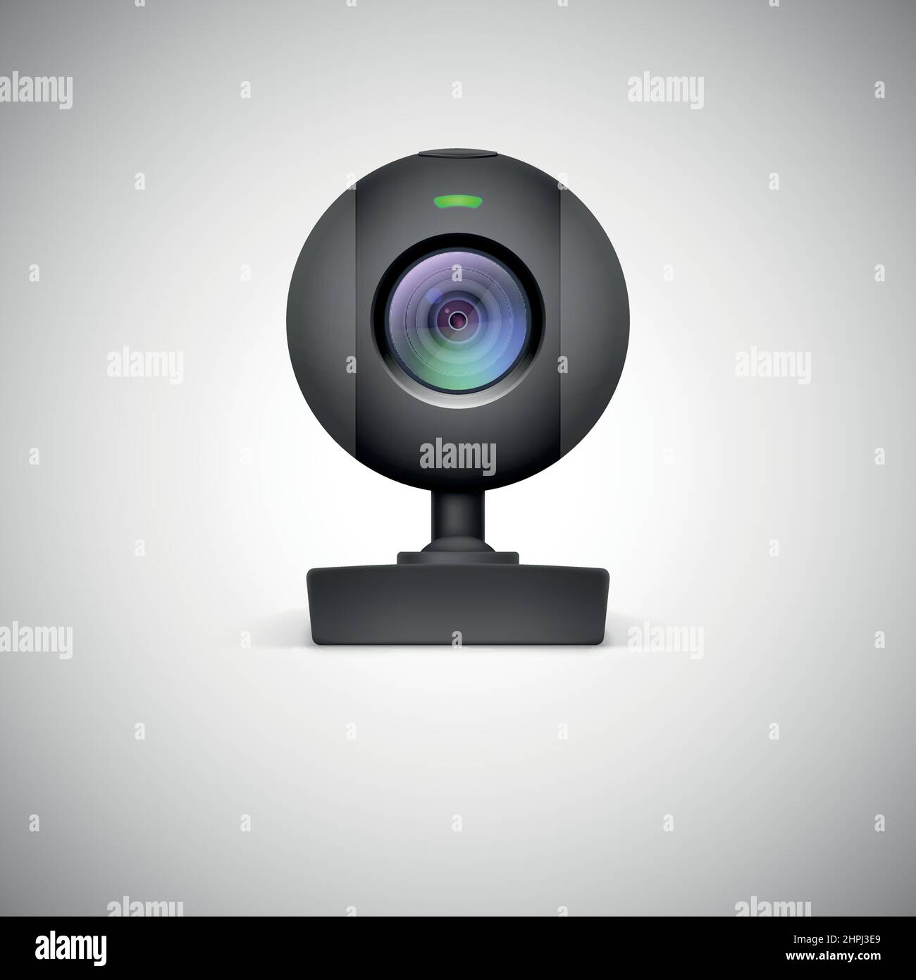 Realistisches weißes Webcam-Symbol. Stock Vektor
