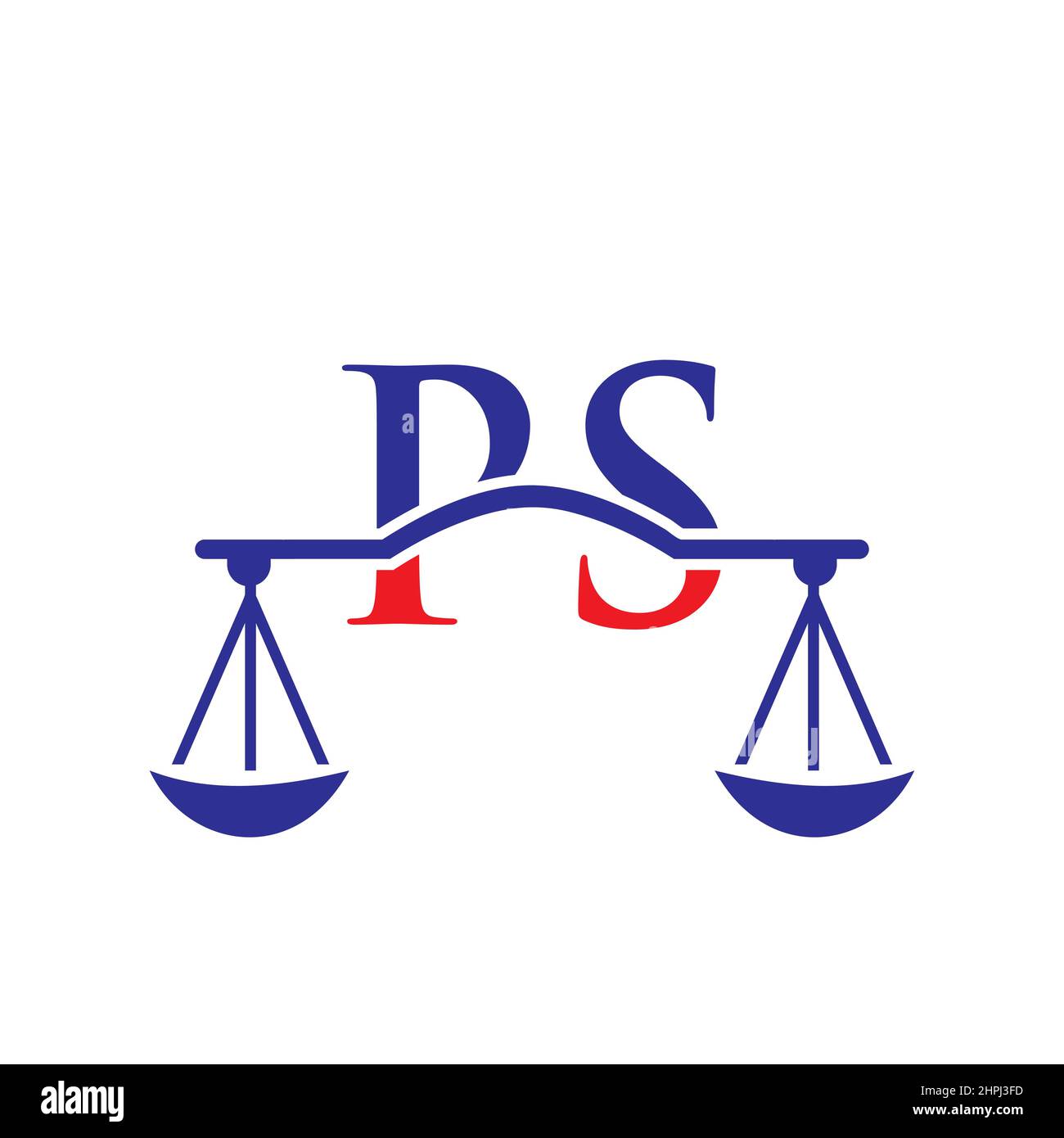 Anwaltskanzlei Buchstabe PS Logo Design. Rechtsanwalt, Rechtsanwalt Lawyer Service, Anwaltskanzlei, Scale. Logo der Anwaltskanzlei auf dem Buchstaben PS Vector Sign Stock Vektor