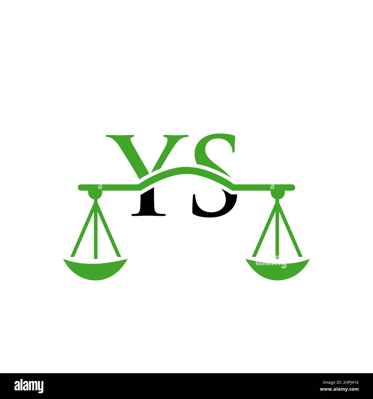 Anwaltskanzlei Letter YS Logo Design. Rechtsanwalt, Rechtsanwalt Lawyer Service, Anwaltskanzlei, Scale. Anwaltskanzlei Logo auf Brief YS Vector Sign Stock Vektor