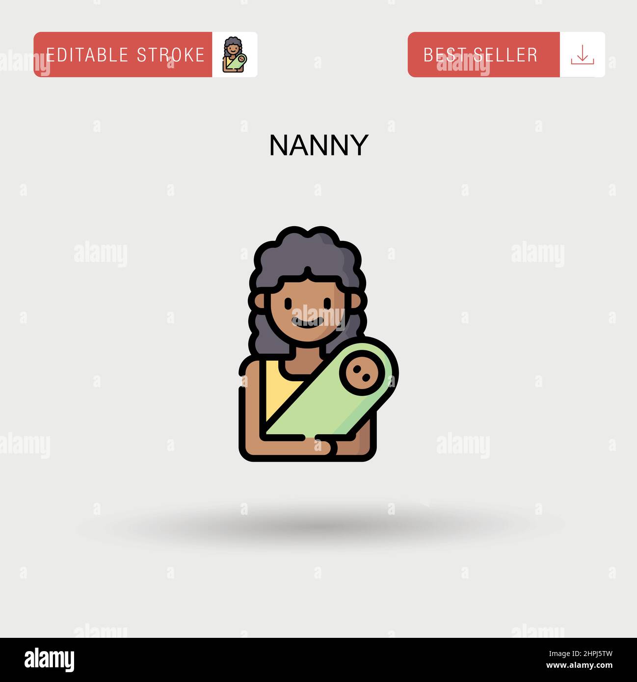 Nanny einfaches Vektorsymbol. Stock Vektor