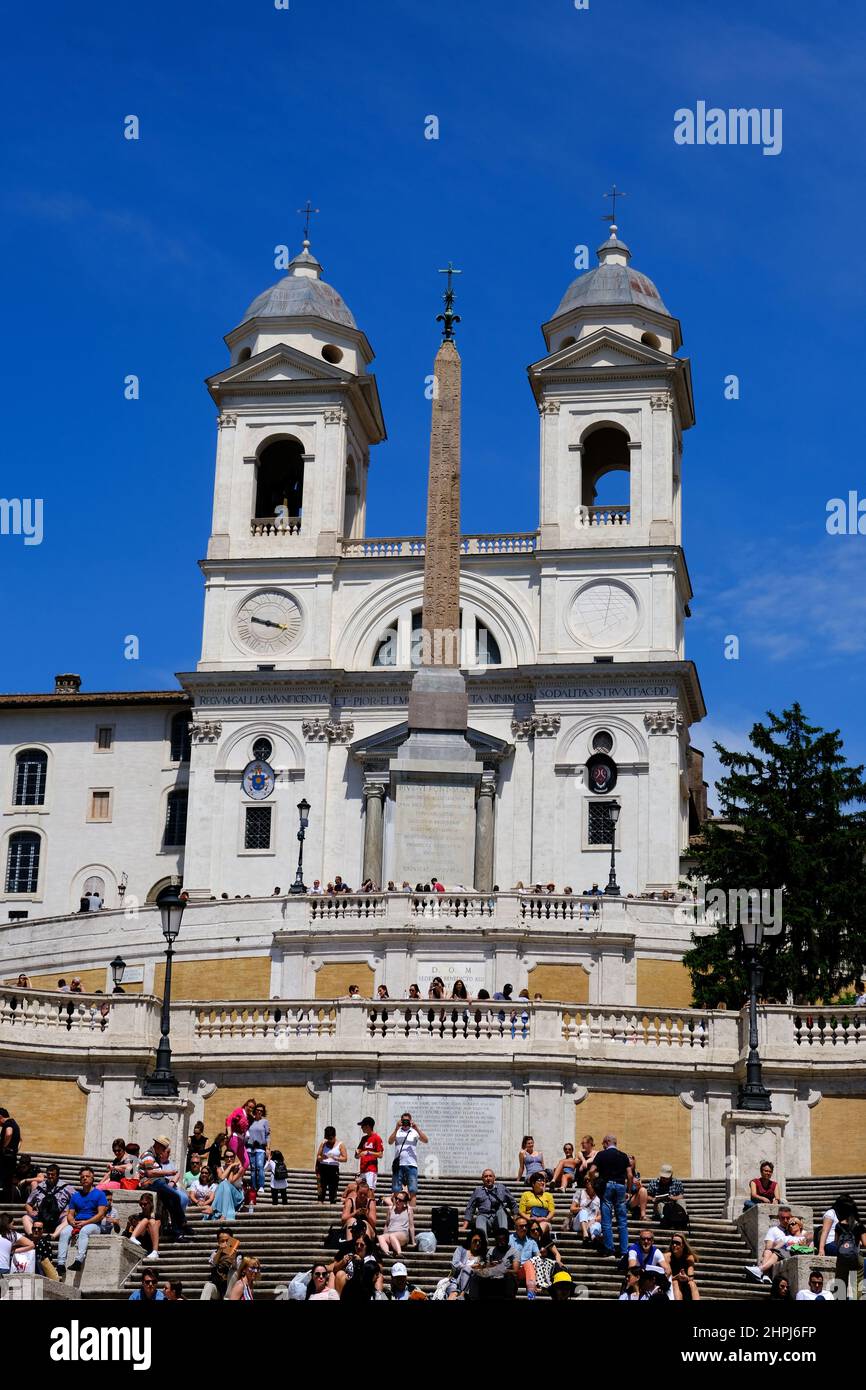 Trinita Dei Monti Kirche in Rom Italien Stockfoto