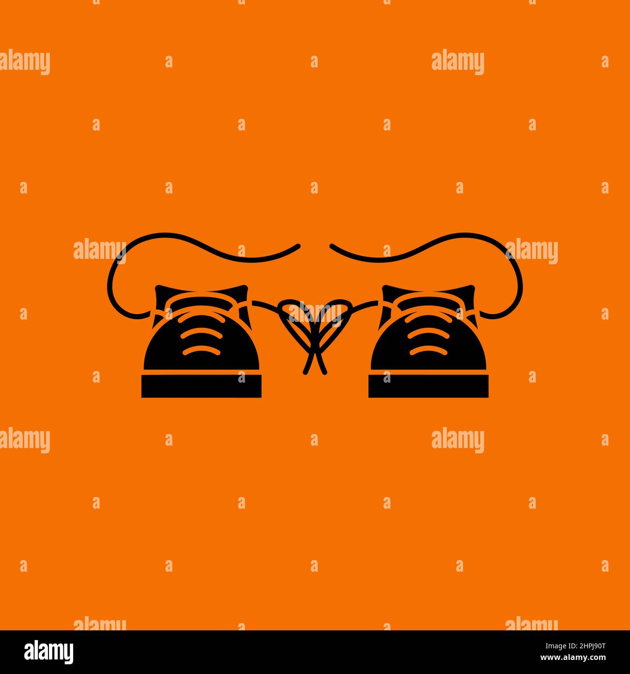 Aprilscherz. Schwarz auf orangefarbenem Hintergrund. Vektorgrafik. Stock Vektor