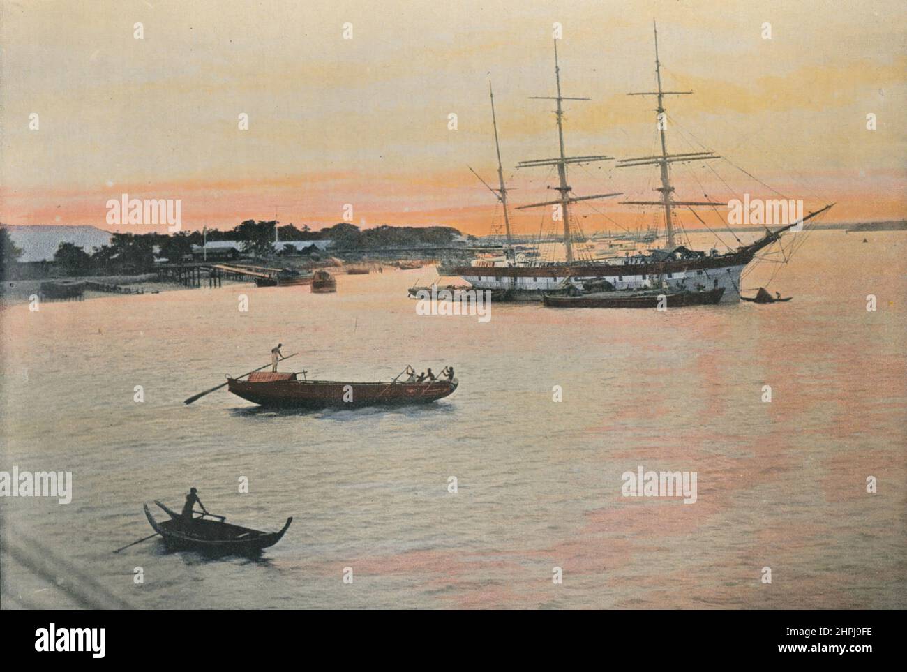 CHITTAGONG Autour Du Monde Birmanie - Birma 1895 - 1900 Sites et Paysages (2) - 19. Jahrhundert französisch kolorierter Fotografie-Druck Stockfoto