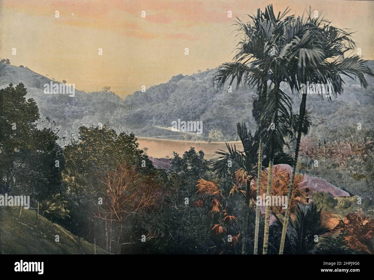 KANDY.LE LAC Autour Du Monde Birmanie - Birma 1895 - 1900 Sites et Paysages (1) - 19. Jahrhundert französisch kolorierter Fotografie-Druck Stockfoto