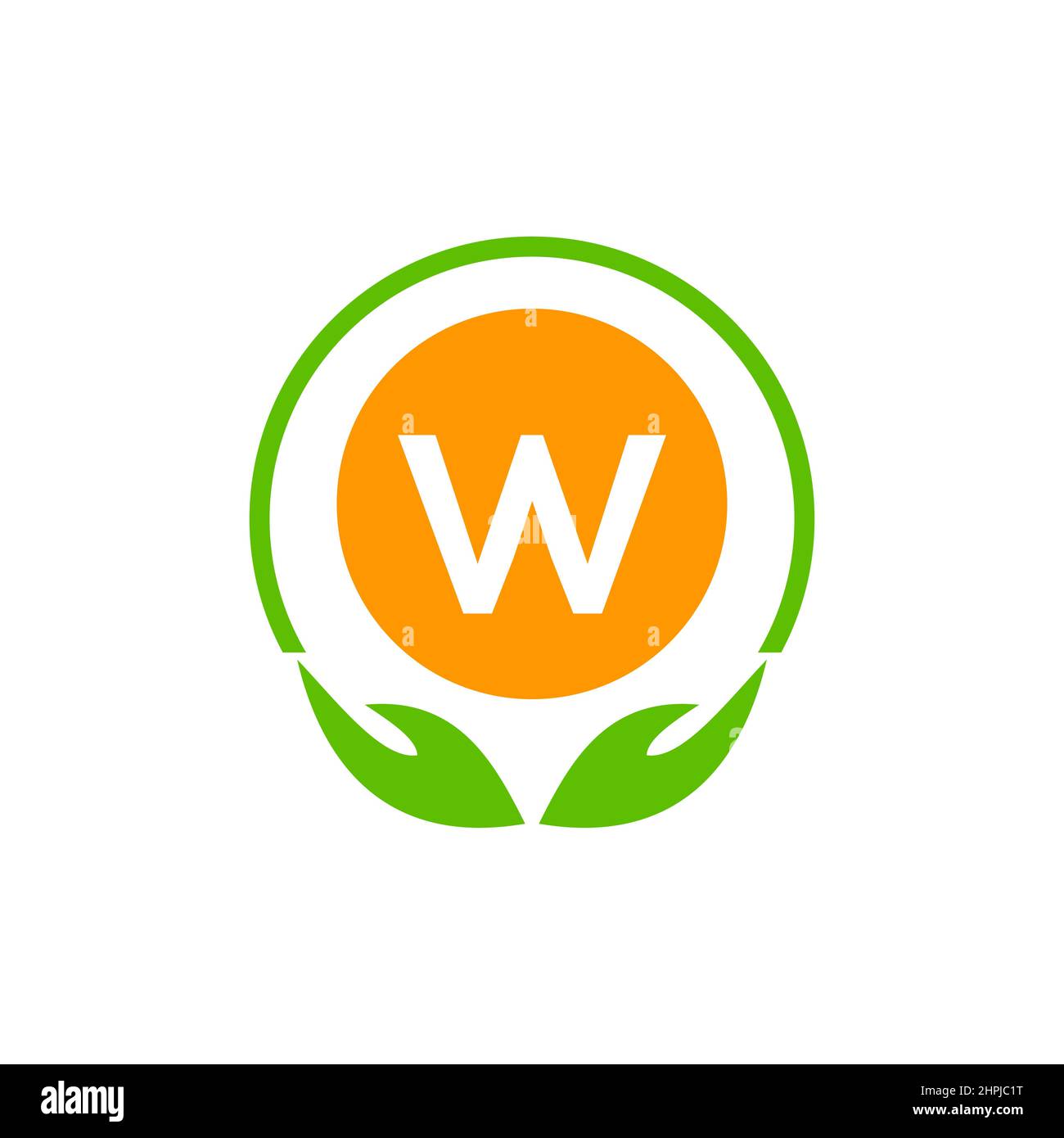 Symbol für das Gesundheitswesen Logo für die medizinische Apotheke auf dem Buchstaben W. Logo für Gesundheit, Wohltätigkeitsorganisation mit W-Logo-Vorlage Stock Vektor