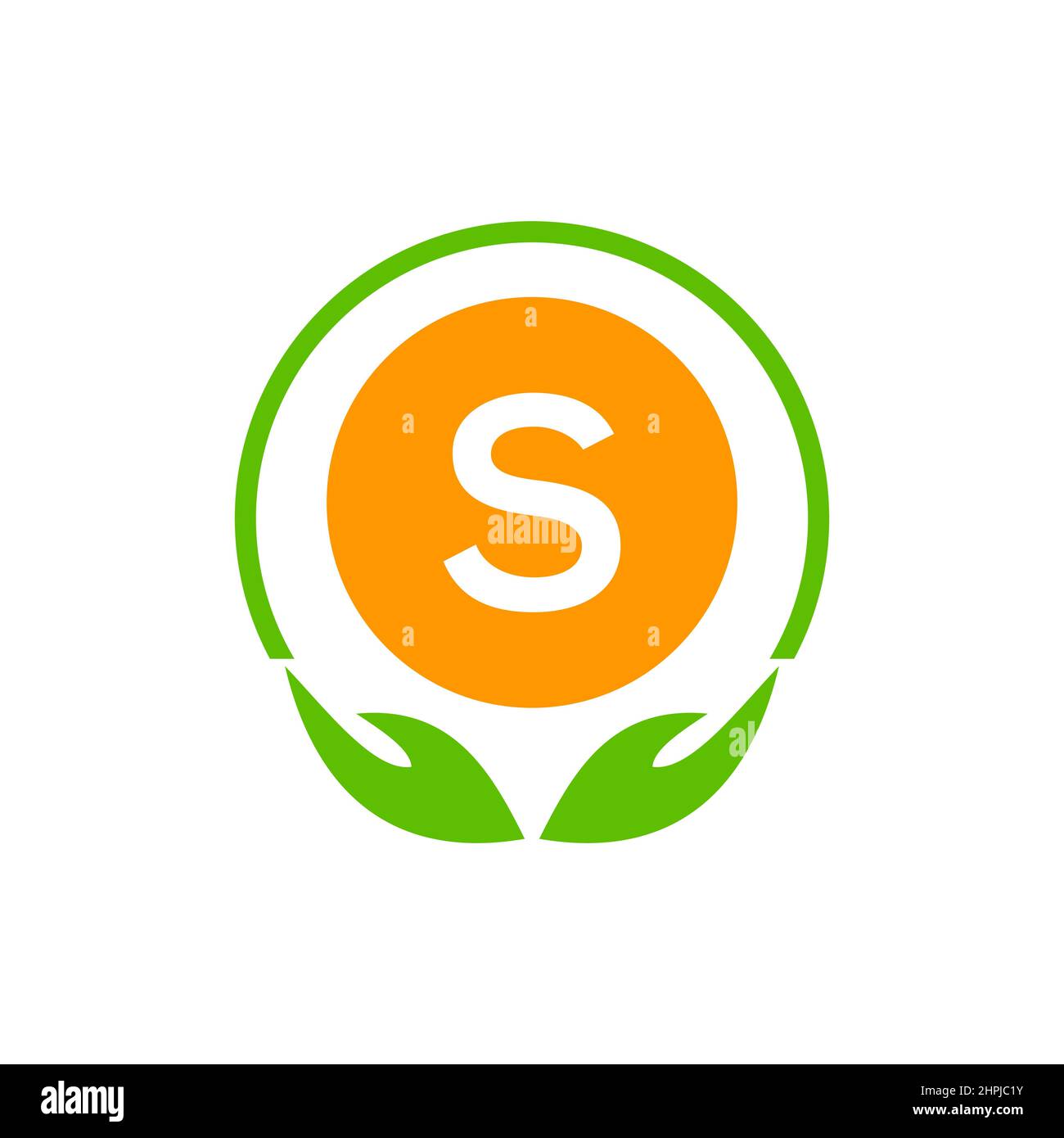 Symbol für das Gesundheitswesen Logo für die medizinische Apotheke auf dem Buchstaben S. Logo für Gesundheit, Wohltätigkeitsorganisation mit Vorlage für das S-Logo Stock Vektor