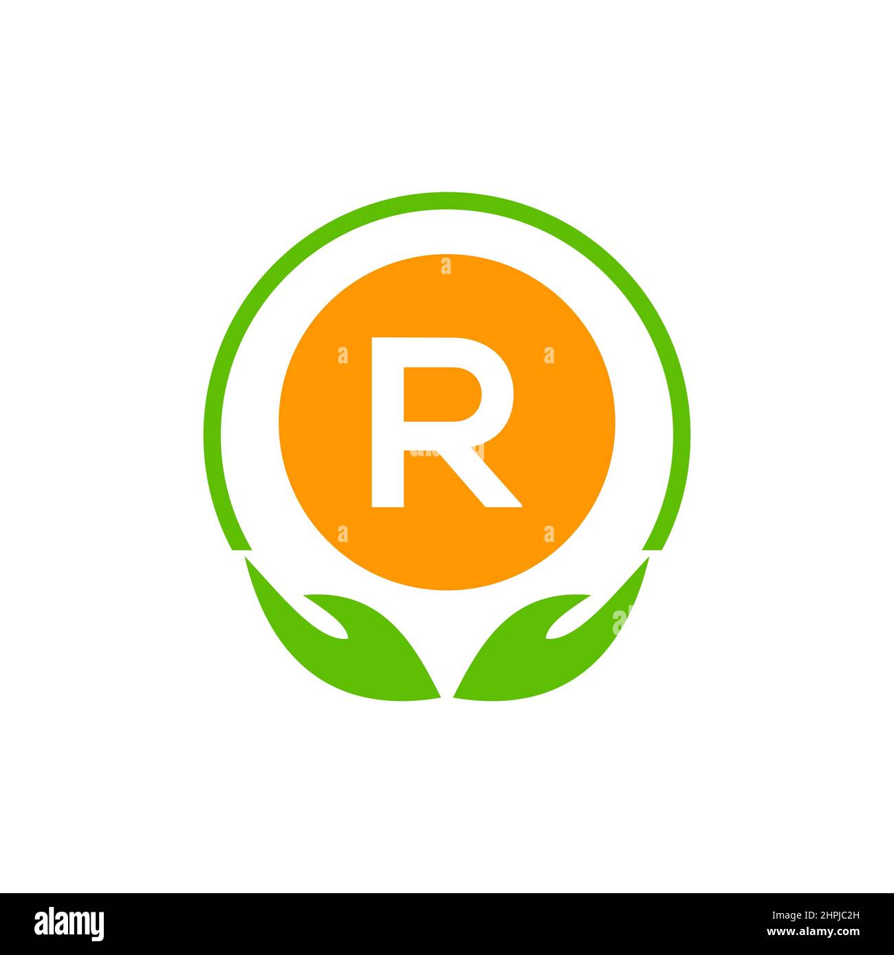 Healthcare Icon Logo der medizinischen Apotheke auf dem Buchstaben R. Gesundheit, Charity Logo mit R-Logotyp-Vorlage Stock Vektor