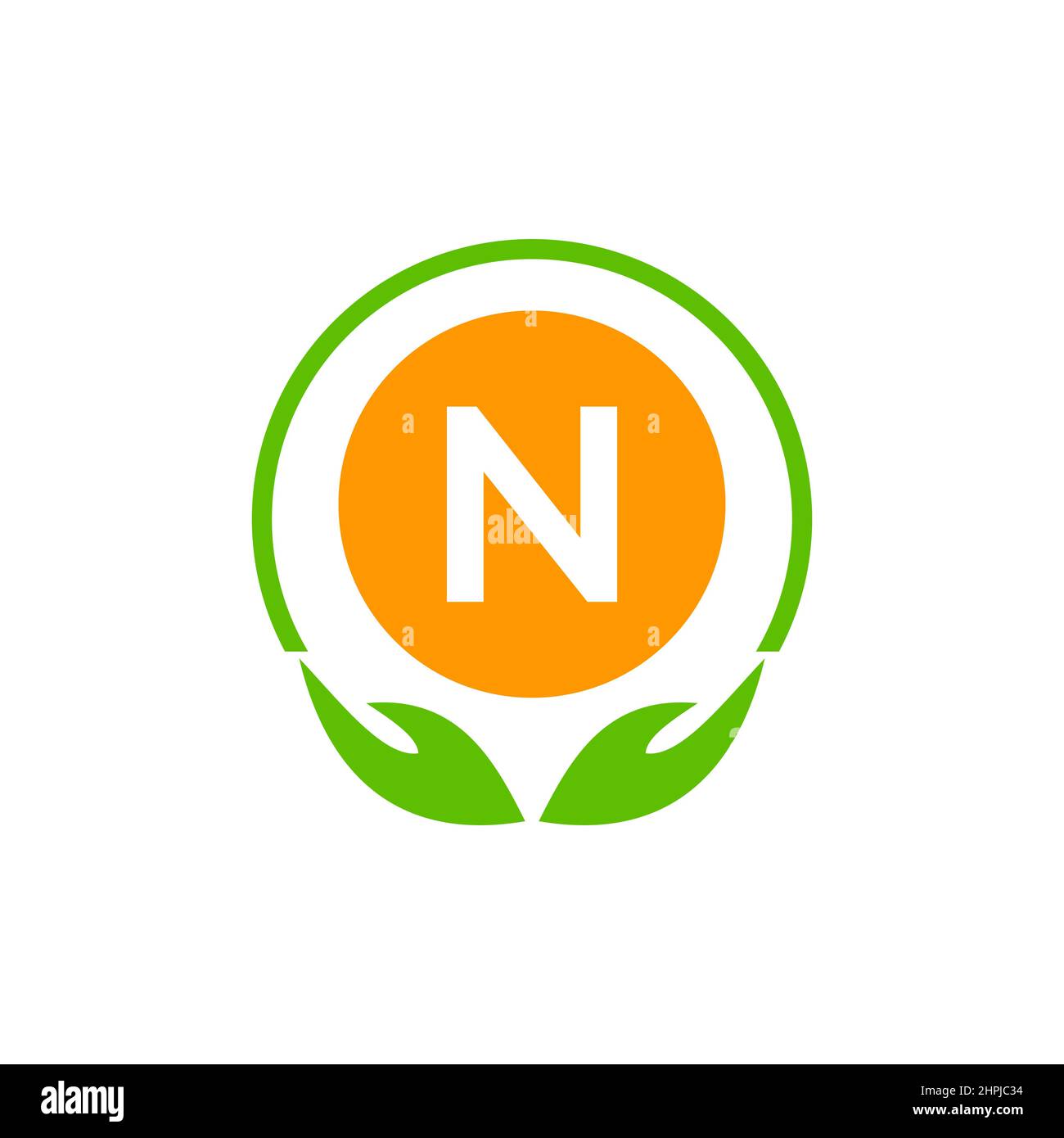 Healthcare Icon Logo der medizinischen Apotheke auf dem Buchstaben N. Gesundheit, Charity Logo mit N-Logotyp-Vorlage Stock Vektor