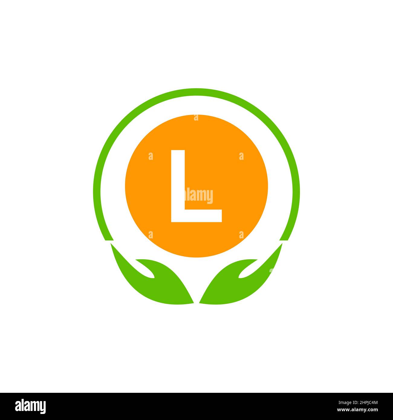 Symbol für das Gesundheitswesen Logo für die medizinische Apotheke auf dem Buchstaben L. Logo für Gesundheit, Wohltätigkeitsorganisation mit Vorlage für das L-Logo Stock Vektor