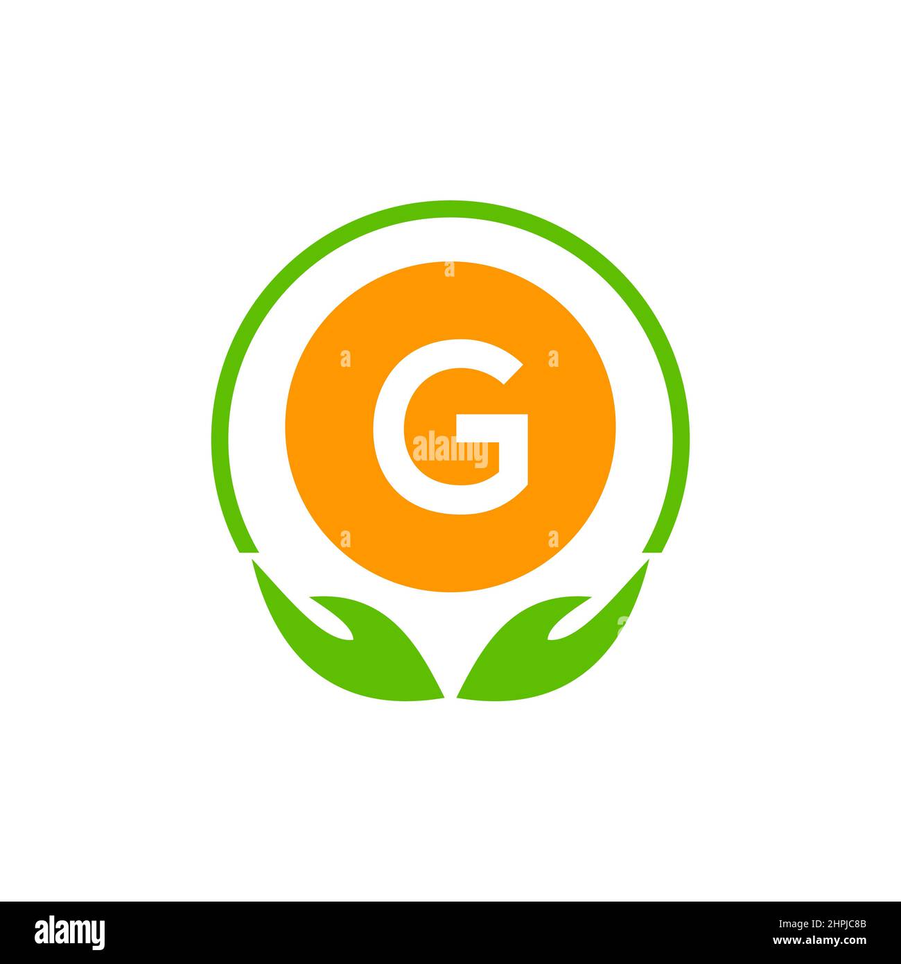 Symbol für das Gesundheitswesen Logo für die medizinische Apotheke auf dem Buchstaben G. Logo für Gesundheit, Wohltätigkeitsorganisation mit G-Logotyp-Vorlage Stock Vektor