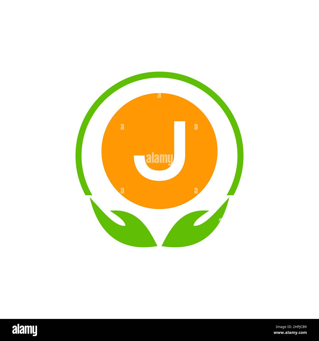 Symbol für das Gesundheitswesen Logo für die medizinische Apotheke auf dem Brief J. Health, Charity Logo mit J-Logotyp-Vorlage Stock Vektor