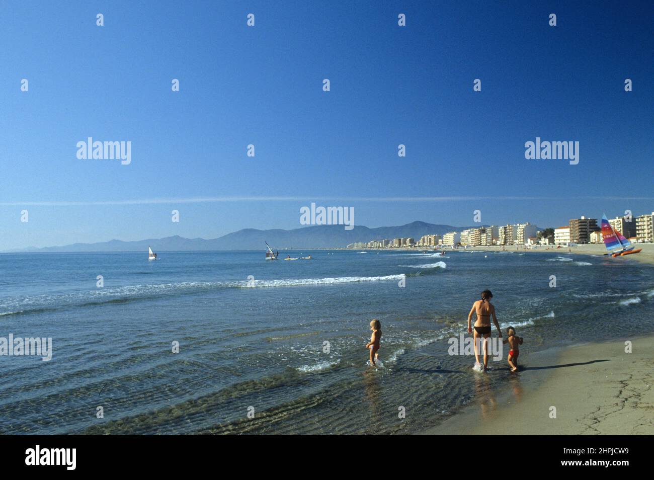 frankreich pyrenäen orientales Strand canet Plage Urlaub Stockfoto