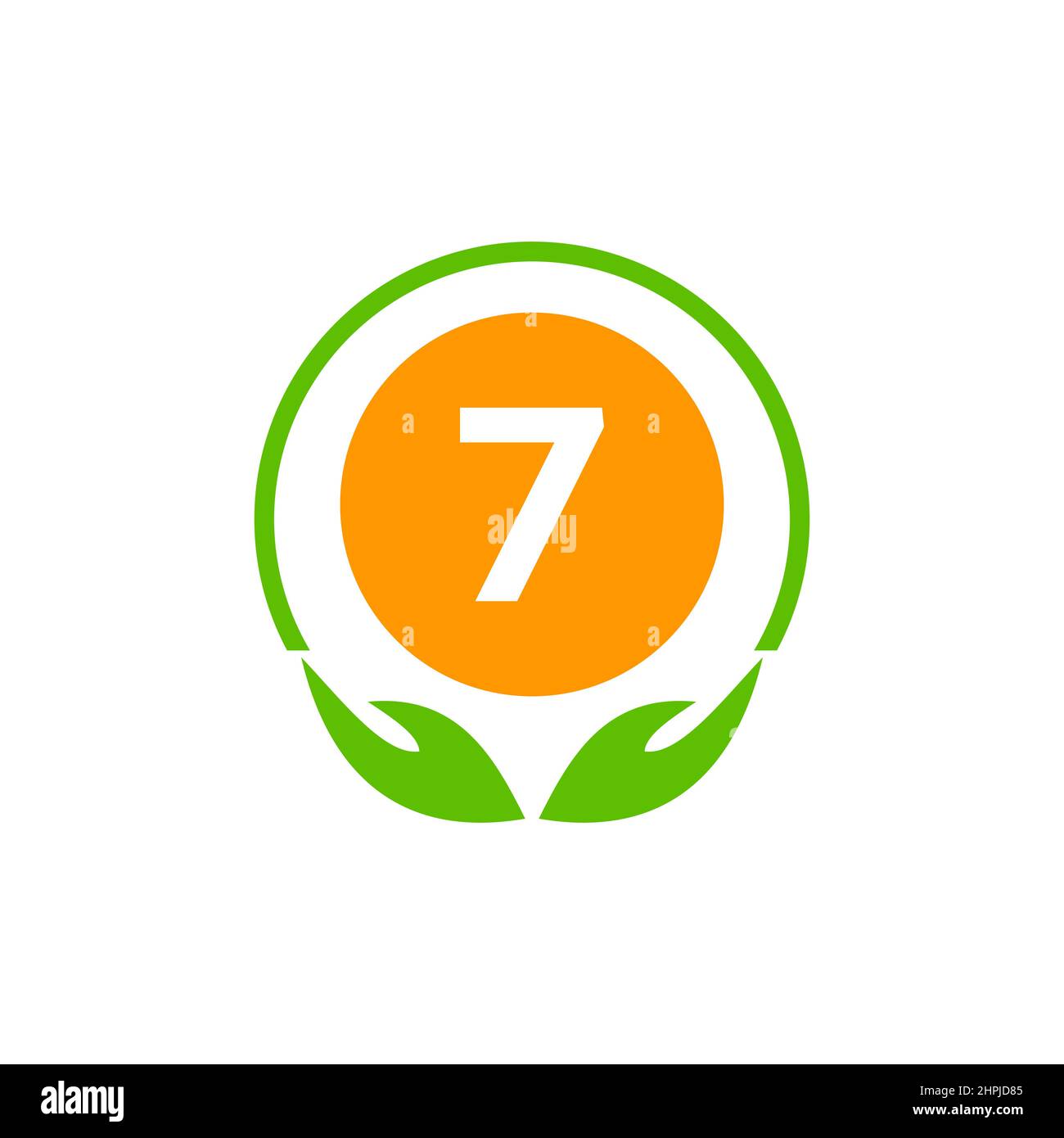 Healthcare Icon Logo Der Medizinischen Apotheke Auf Brief 7. Gesundheit, Wohltätigkeitslogo Mit 7-Logo-Vorlage Stock Vektor