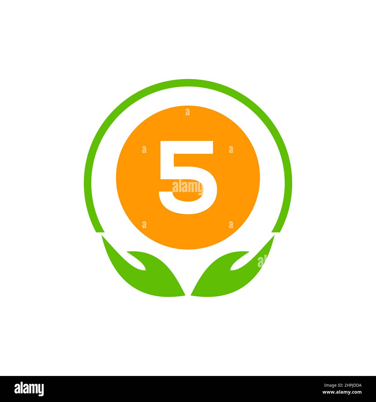 Healthcare Icon Logo Der Medizinischen Apotheke Auf Brief 5. Gesundheit, Wohltätigkeitslogo Mit 5-Logo-Vorlage Stock Vektor