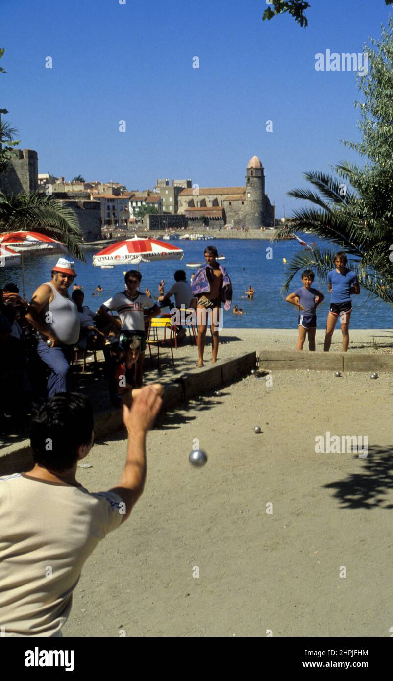 FRANKREICH Pyrenees Orientales Roussillon Côte vermeille collioure le faubourg Stockfoto