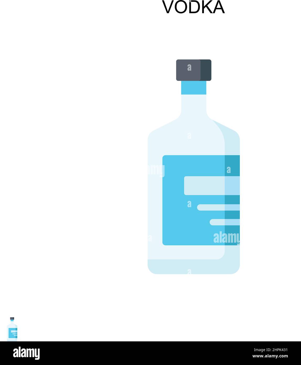 Vodka einfaches Vektor-Symbol. Illustration Symbol Design-Vorlage für Web mobile UI-Element. Stock Vektor