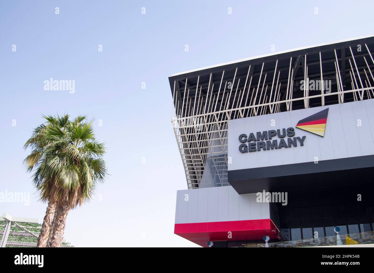 Germany Campus Expo 2020 Dubai, Germany der Pavillon zeigt die Innovations- und Nachhaltigkeitslösungen des Landes. Stockfoto