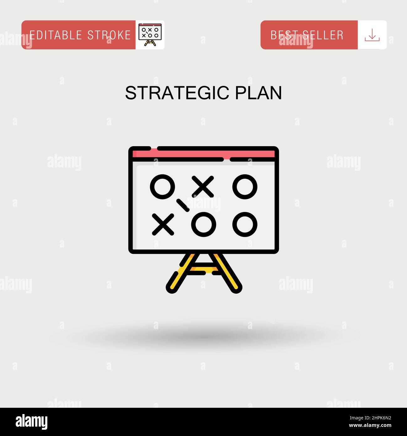 Strategisches Plan einfaches Vektorsymbol. Stock Vektor