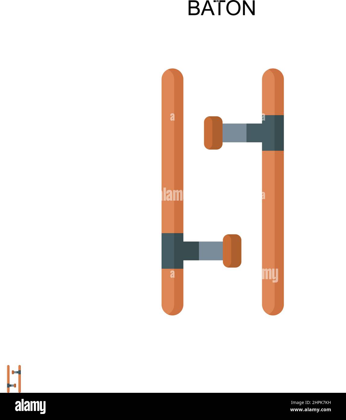 Einfaches Vektorsymbol für Baton. Illustration Symbol Design-Vorlage für Web mobile UI-Element. Stock Vektor Einfaches Vektorsymbol für Baton. Illustration Symbol Design-Vorlage für Web mobile UI-Element. Stock Vektor