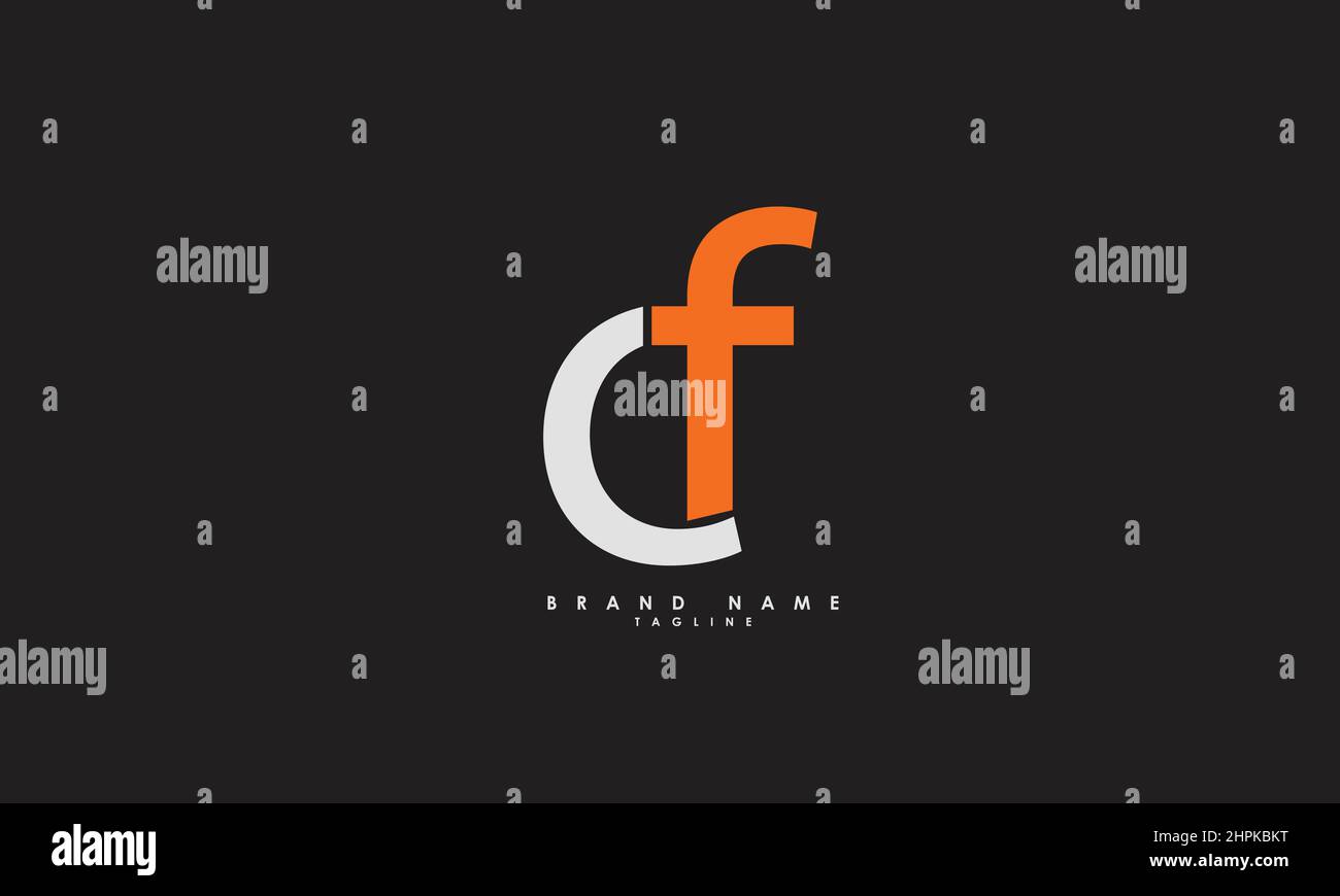 Buchstabenbuchstaben Initialen Monogramm-Logo CF, FC, C und F Stock Vektor