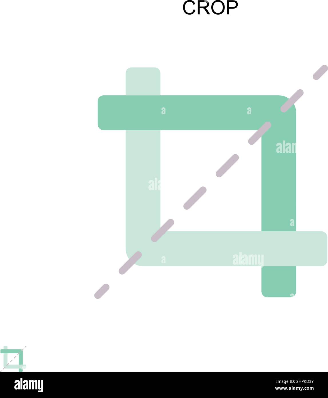 Einfaches Vektorsymbol zuschneiden. Illustration Symbol Design-Vorlage für Web mobile UI-Element. Stock Vektor