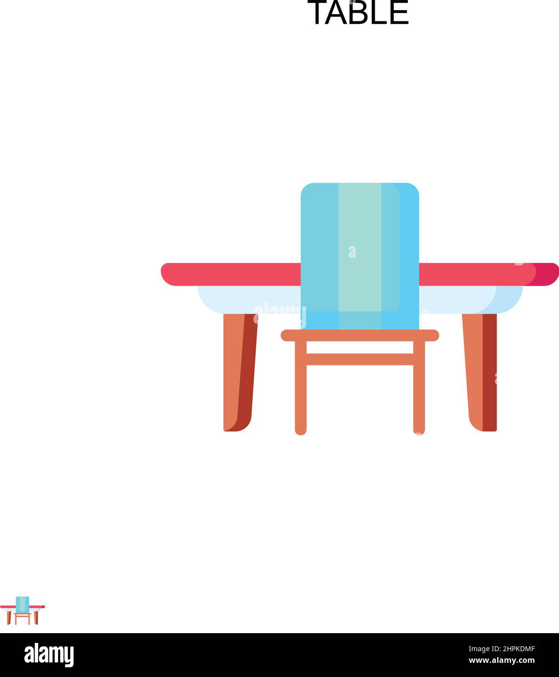 Einfaches VektorSymbol der Tabelle. Illustration Symbol DesignVorlage