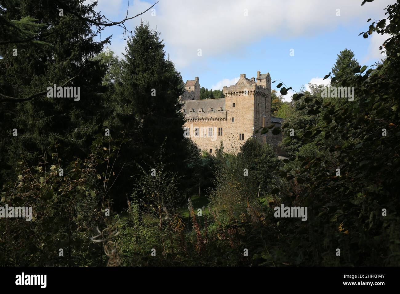 Dean Castle, Kilmarnock, Ayrshire, Schottland, Großbritannien. Wird restauriert Stockfoto