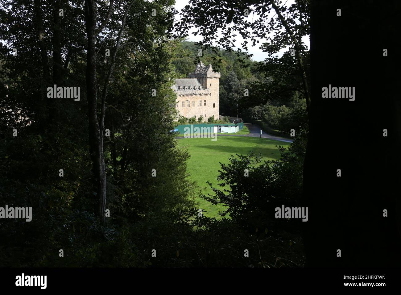 Dean Castle, Kilmarnock, Ayrshire, Schottland, Großbritannien. Wird restauriert Stockfoto